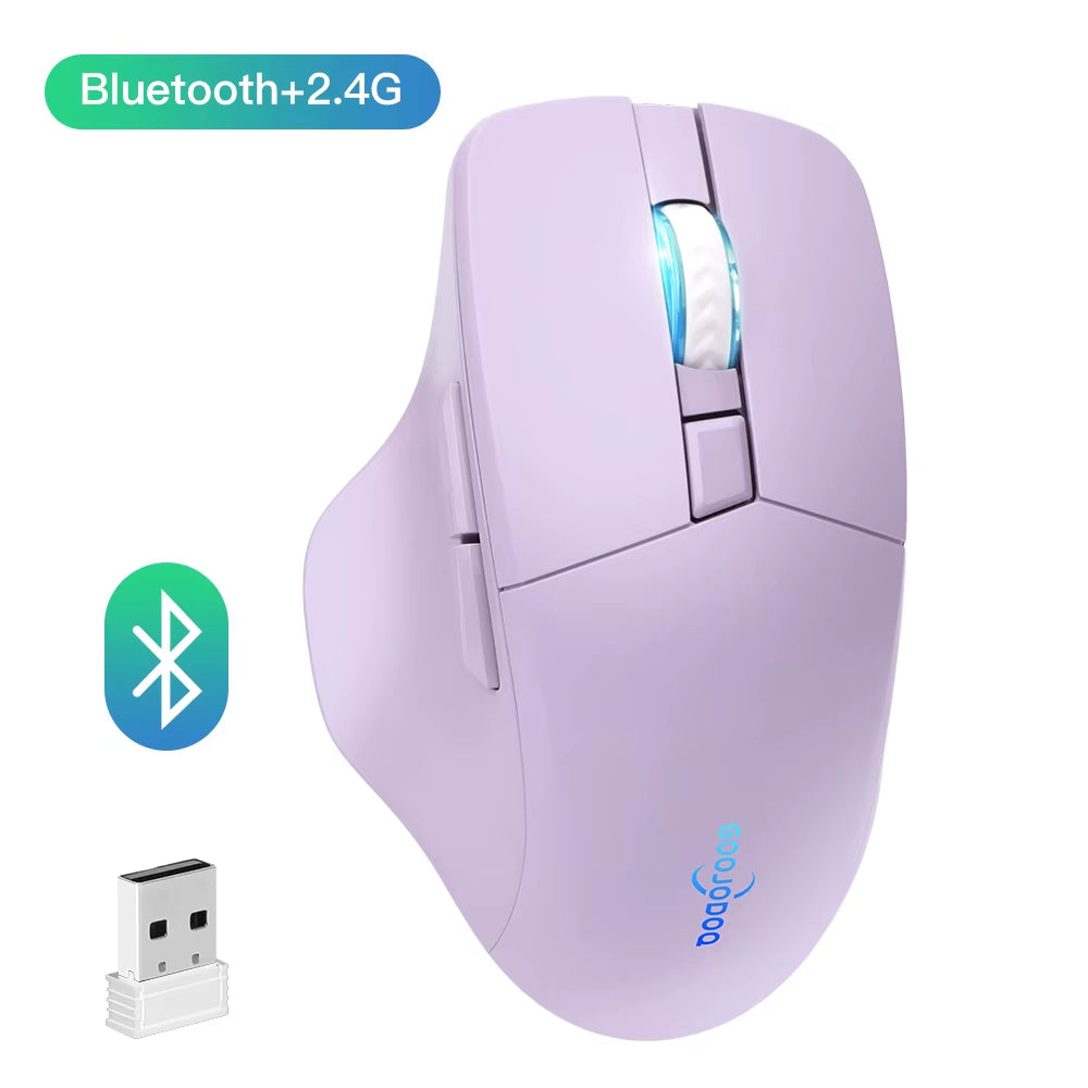 High-Precision Bluetooth Wireless Gaming Mouse - 4000 DPI Optical Sensor, 6 Silent Buttons for Macbook, Tablet, Laptop, and PC