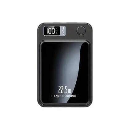 5000Mah Magnetic Wireless Power Bank, Portable LED Digital Display Fast Charging Power Bank for Iphone & Android, Mobile Charger for Outdoor Travel