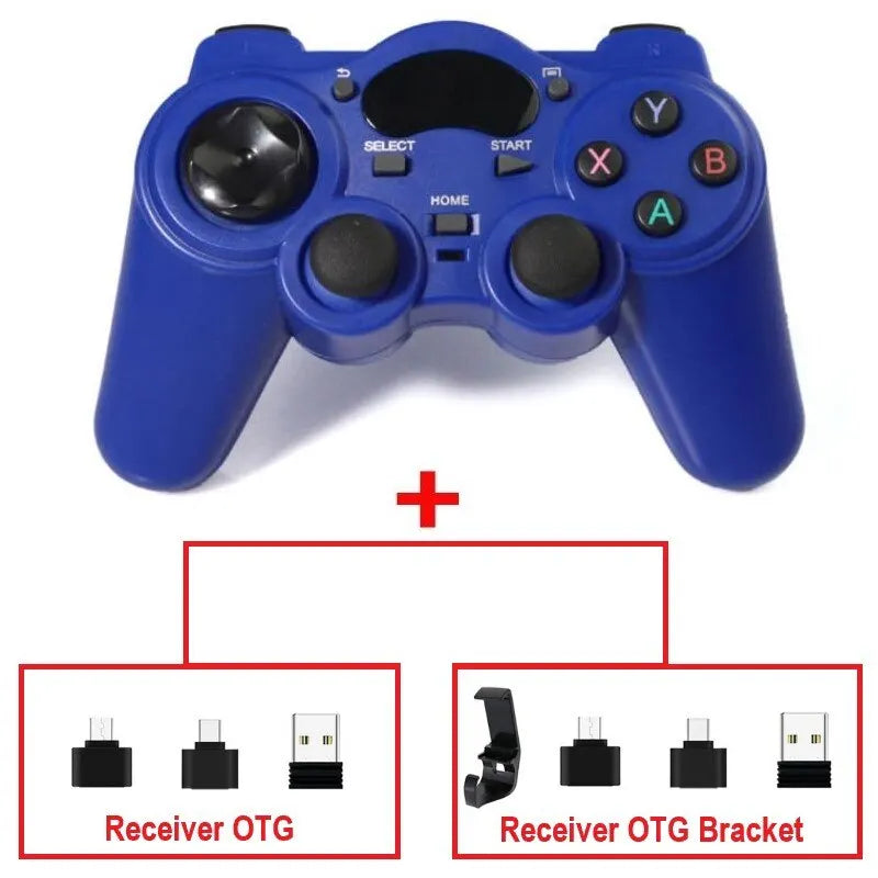 Wireless 2.4G Game Controller Joystick with OTG Converter for P3, Android Devices, Tablets, and Smart TVs