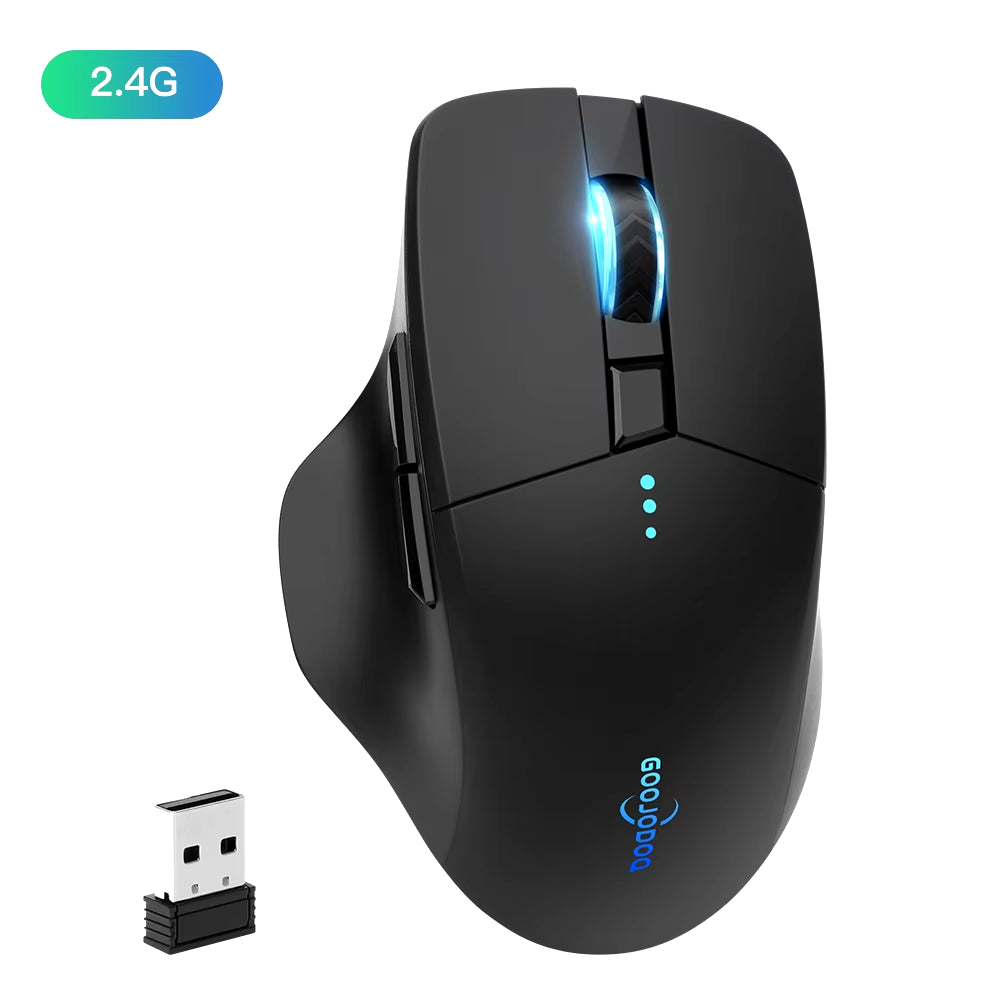 High-Precision Bluetooth Wireless Gaming Mouse - 4000 DPI Optical Sensor, 6 Silent Buttons for Macbook, Tablet, Laptop, and PC