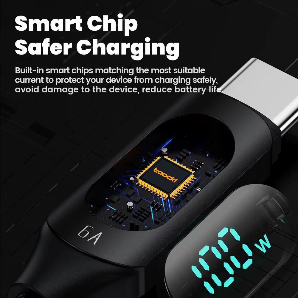 Experience Lightning-Fast Charging with the 100W USB Type C Cable - Compatible with Huawei, Honor, Xiaomi, Samsung and More! Available in 1M & 2M Lengths