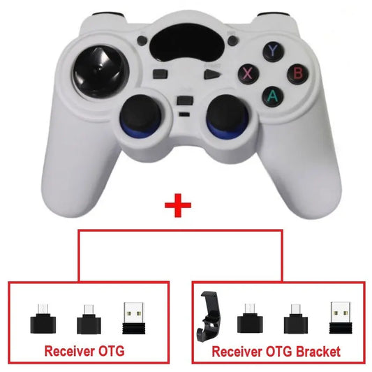 Wireless 2.4G Game Controller Joystick with OTG Converter for P3, Android Devices, Tablets, and Smart TVs