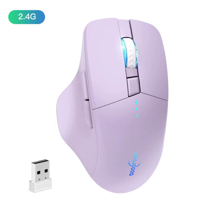High-Precision Bluetooth Wireless Gaming Mouse - 4000 DPI Optical Sensor, 6 Silent Buttons for Macbook, Tablet, Laptop, and PC
