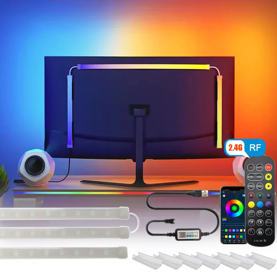 RGBIC LED PC-Monitor Hintergrundbeleuchtung – App-Steuerung & Musik-Sync