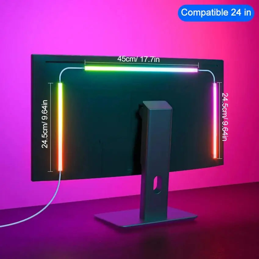 RGBIC LED PC-Monitor Hintergrundbeleuchtung – App-Steuerung & Musik-Sync
