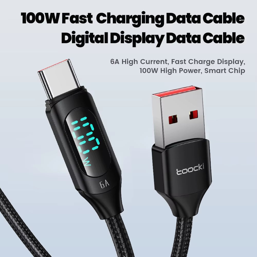 Experience Lightning-Fast Charging with the 100W USB Type C Cable - Compatible with Huawei, Honor, Xiaomi, Samsung and More! Available in 1M & 2M Lengths